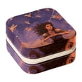 thumbnail image 1 of Firefly Travel Portable Square Earring Organizer with Necklace Holder - Jewelry Box, Display Case - Store Rings, Earrings, Necklaces, Bracelets - Suitable for Girls and Women, 1 of 6