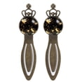 thumbnail image 1 of Firefly Vintage Copper Crown-Shaped Bookmarks Set of 2 - Stainless Steel Reading Accessories for Book Lovers, 1 of 5