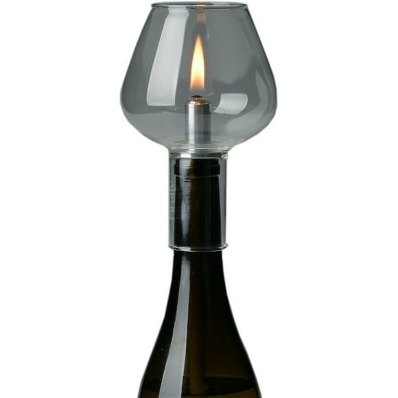 Firefly Wine Bottle Oil Lamp Kit | 3/8in Fiberglass Wick | Glass Globe | Tiki Torch for Home