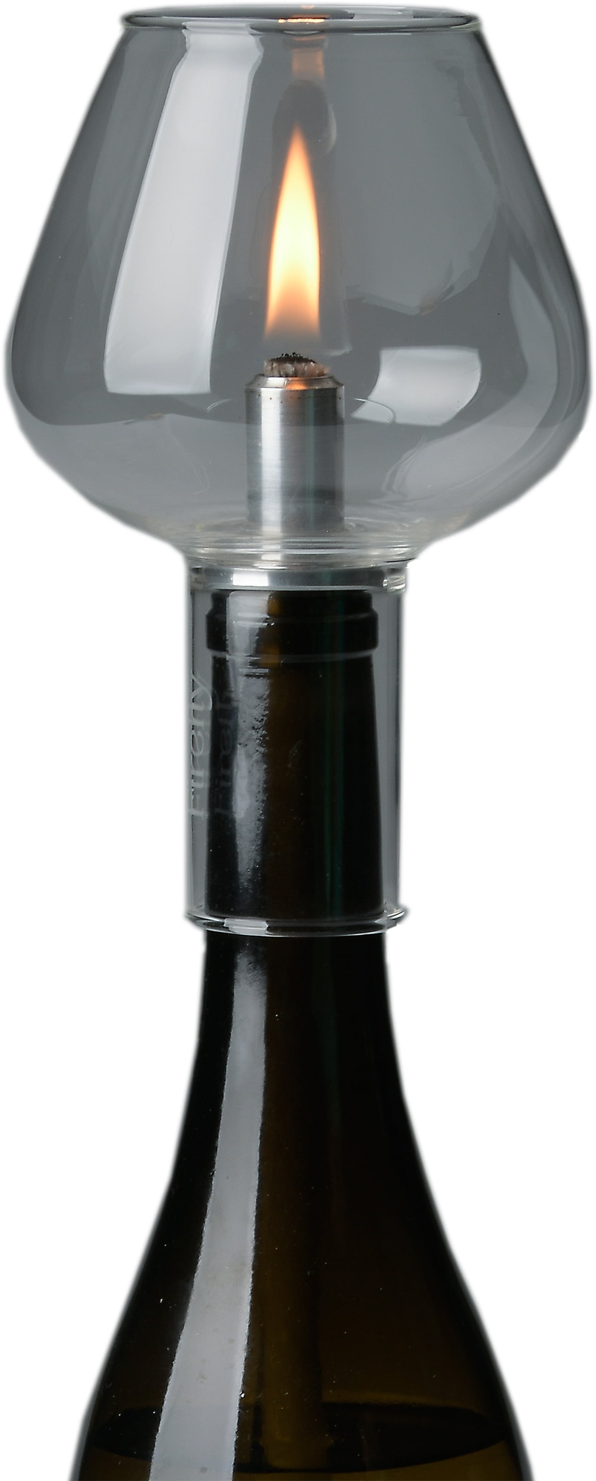 Firefly Wine Bottle Oil Lamp Kit, 3/8 in Fiberglass Wick, Glass Globe, Home Tiki Torch