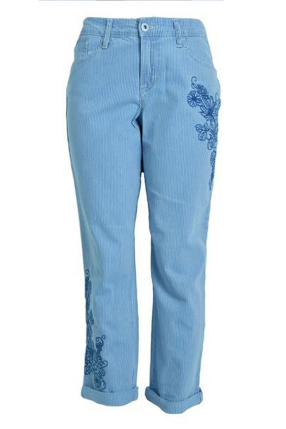 Firefly Women's Curvy Mid Rise Boyfriend Ankle Jeans