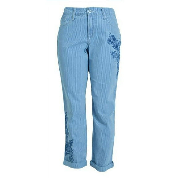 Firefly Women's Curvy Mid Rise Boyfriend Ankle Jeans