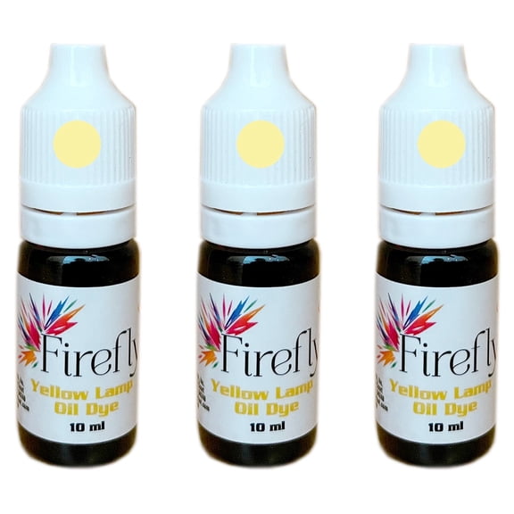 Firefly Yellow Liquid Candle Dye Lamp Oil, 10 ml (3 Count)