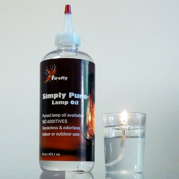 Firefly Zen Petite Refillable Glass Oil Burner, Aromatherapy Votive, 16 oz Smokeless Odorless Paraffin Oil