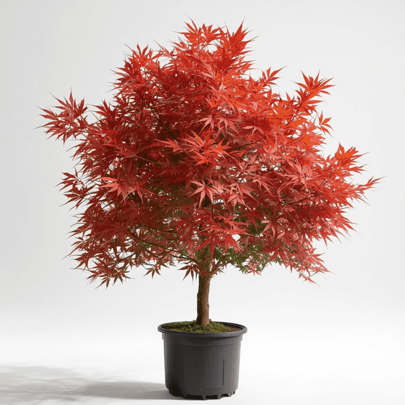 Fireglow Japanese Maple – Compact Ornamental Tree with Brilliant Red Foliage for Landscapes & Gardens