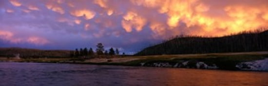 Firehole River Yellowstone National Park WY USA Canvas Art - Panoramic Images (36 x 12)