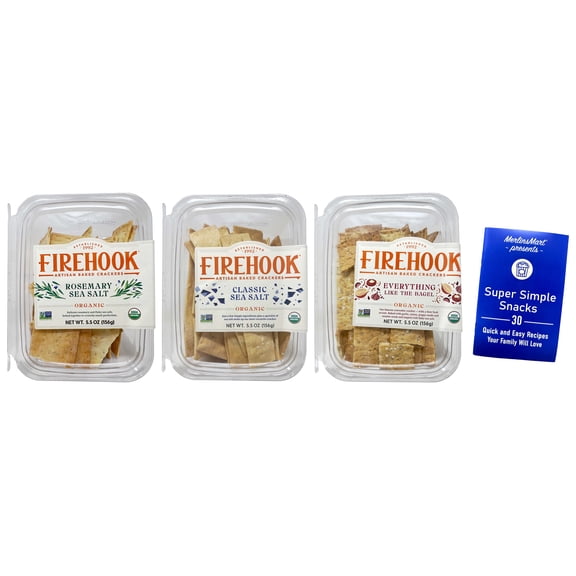Firehook Artisanal Crackers - 3 Flavors; 1 Each: Rosemary Sea Salt, Classic Sea Salt, Everything But The Bagel | Merlinsmart Zine