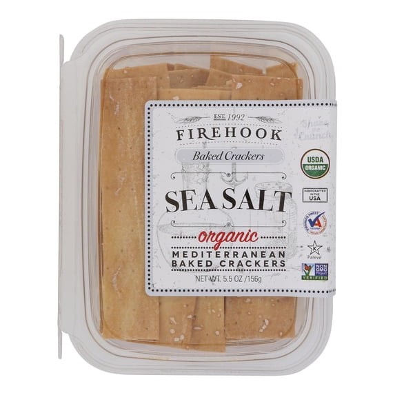 Firehook Baked Crackers, Sea Salt, 5.5 Oz
