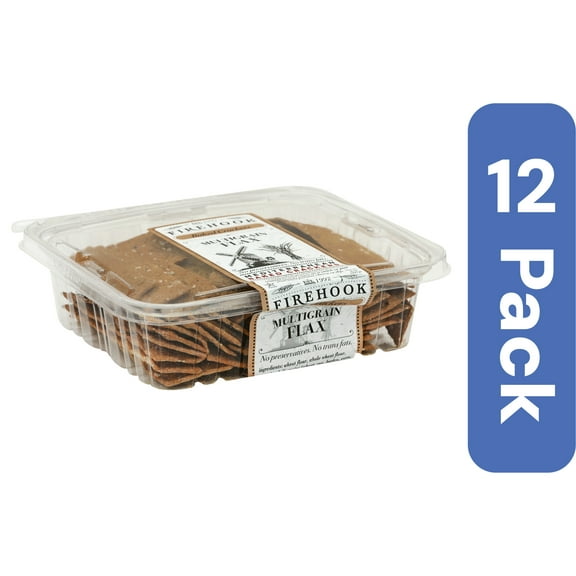 Firehook Baked Multigrain Flax Crackers 8 oz (Pack Of 12)