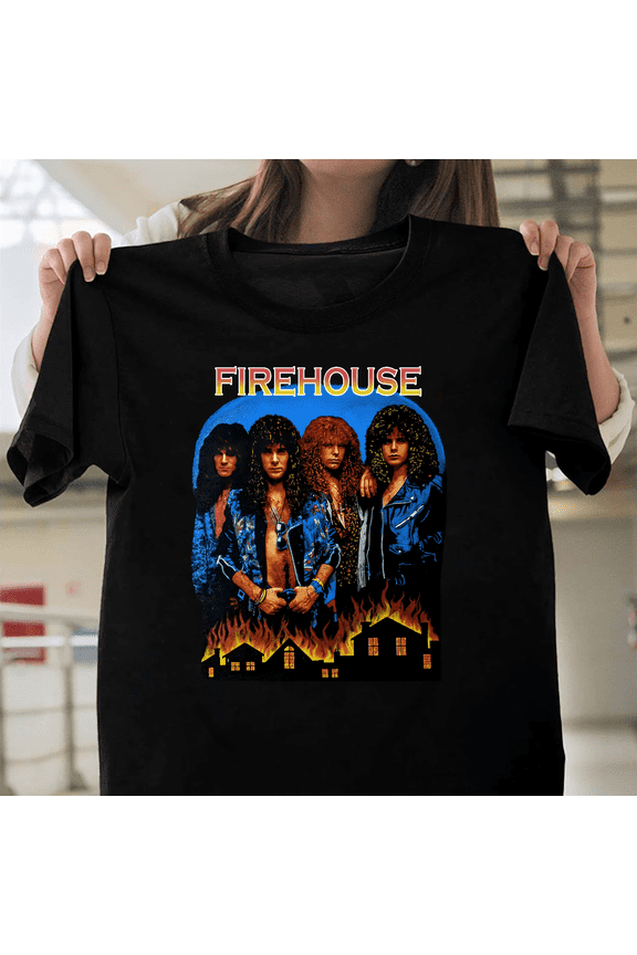 Firehouse Band Hold Your Fire Album Glam Metal Rock Music Fan Graphic V50636 Unisex T-Shirt, Size Up to 5XL