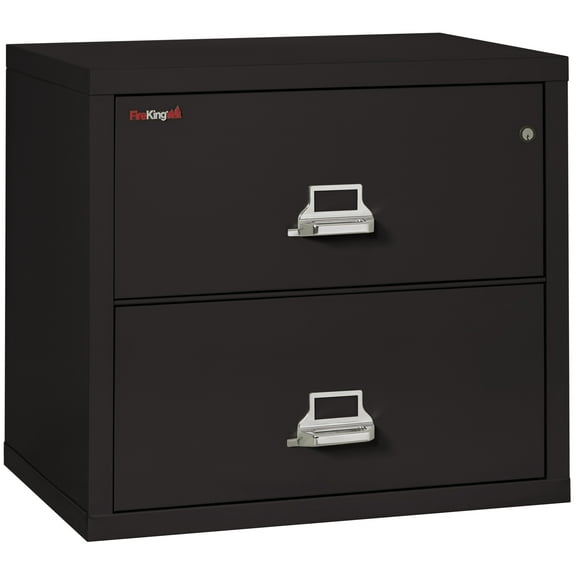 Fireking 2 Drawer 31" wide Classic Lateral fireproof File Cabinet-Black