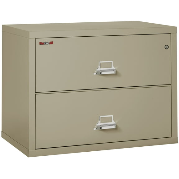 Fireking 2 Drawer 38" wide Classic Lateral fireproof File Cabinet-Pewter