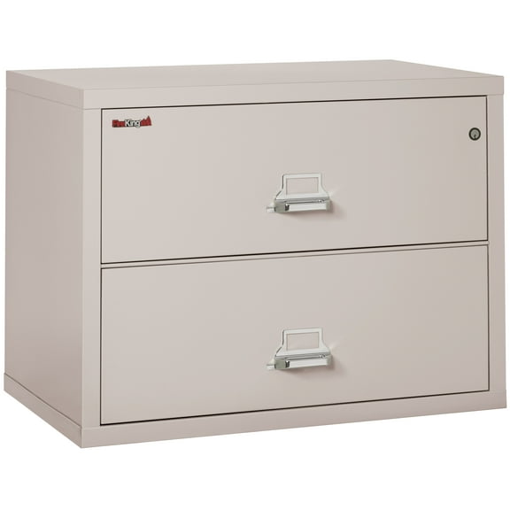 Fireking 2 Drawer 38" wide Classic Lateral fireproof File Cabinet-Platinum