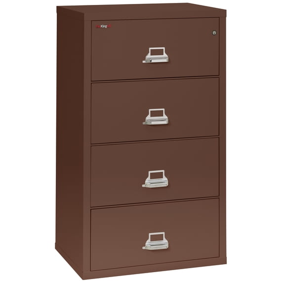 Fireking 4 Drawer 31" wide Classic Lateral fireproof File Cabinet-Brown