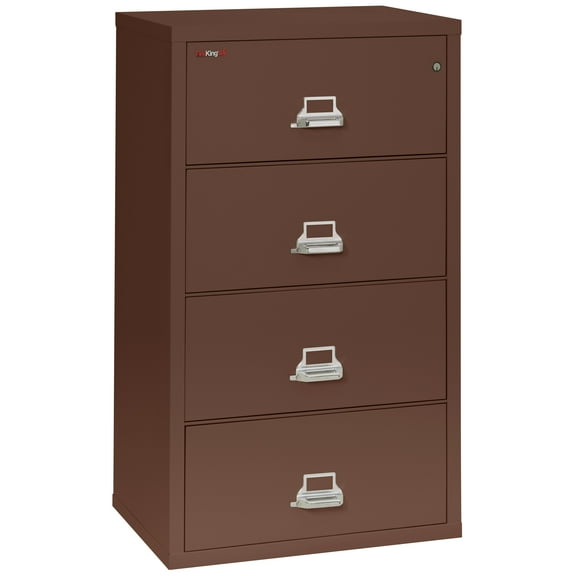 Fireking 4 Drawer 31" wide Classic Lateral fireproof File Cabinet-Brown