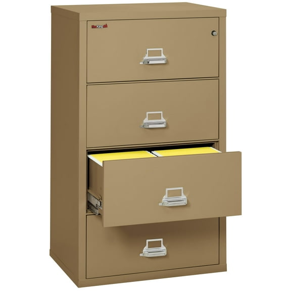 Fireking 4 Drawer 31" wide Classic Lateral fireproof File Cabinet-Sand