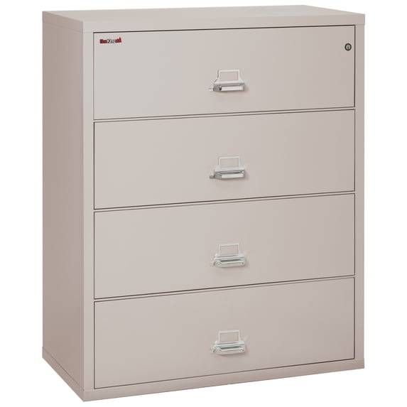 Fireking 4 Drawer 44" wide Classic Lateral fireproof File Cabinet-Platinum
