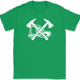 thumbnail image 1 of Fireman Axe T-Shirt Firefighter Job Related Support The Red Graphic Tee - Green, 3XL, 1 of 1