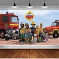 thumbnail image 1 of Fireman Sam Backdrop Banner Party Supplies Poster Movie Theme Background for Photography Birthday Decorations, 1 of 6