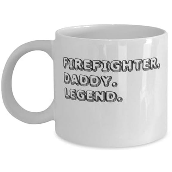 Firefighter Daddy 11 oz Coffee Mug - Legend White Ceramic Gift