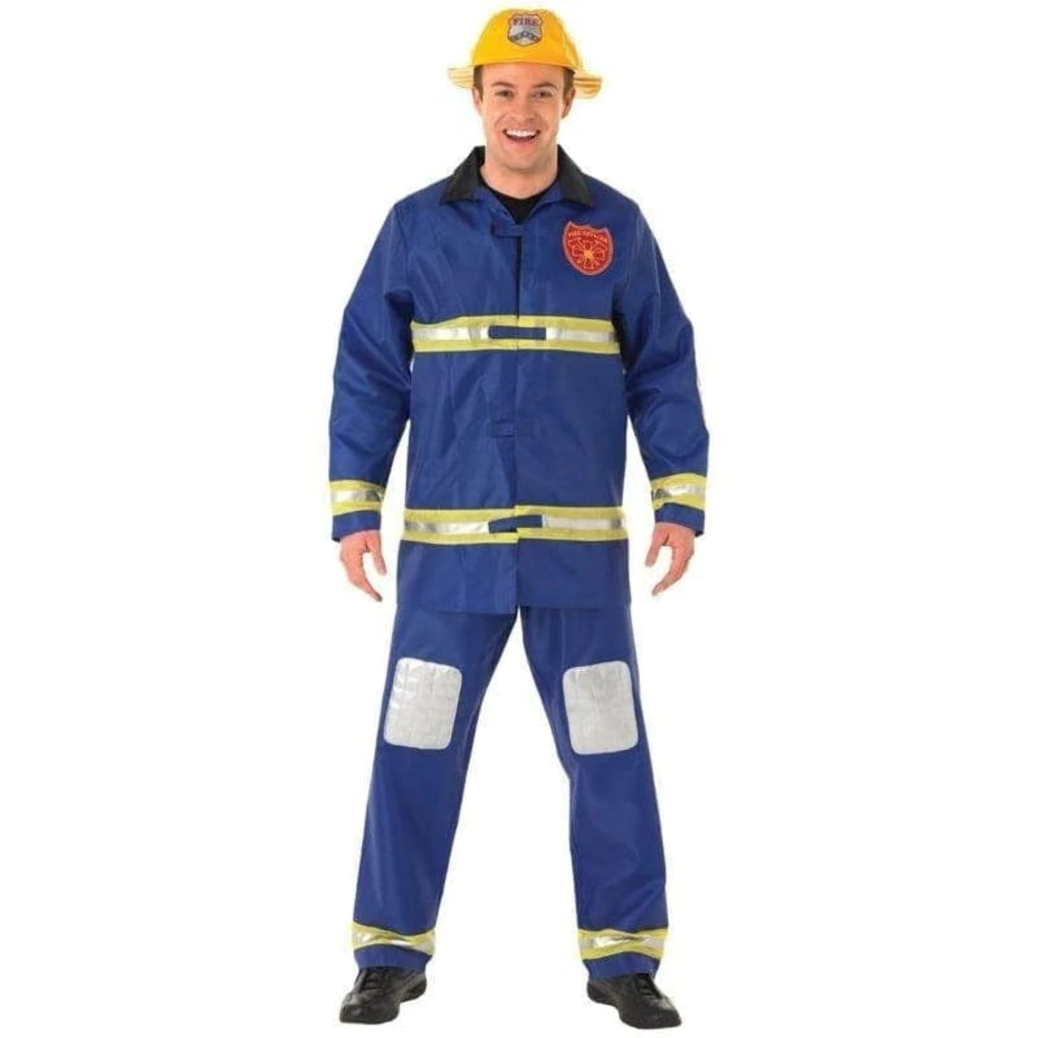 Fireman Costume Mens Firefighter Overalls - Walmart.com