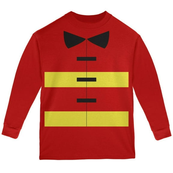 Fireman Costume Red Youth Long Sleeve T-Shirt