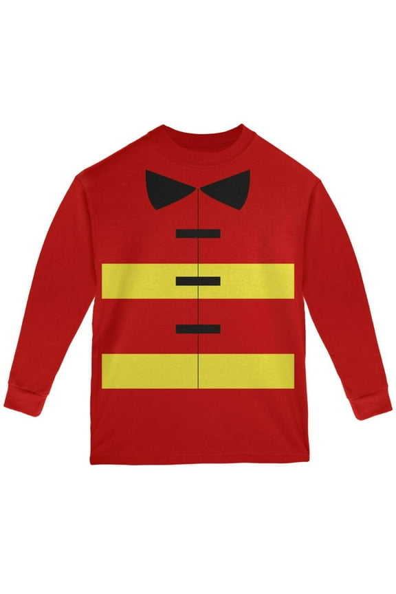 Fireman Costume Red Youth Long Sleeve T-Shirt