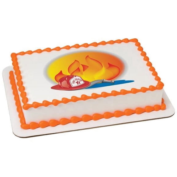 Fireman Edible Cake Topper Image