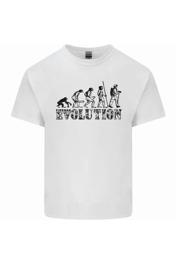 Fireman Evolution Mens Womens T-Shirt