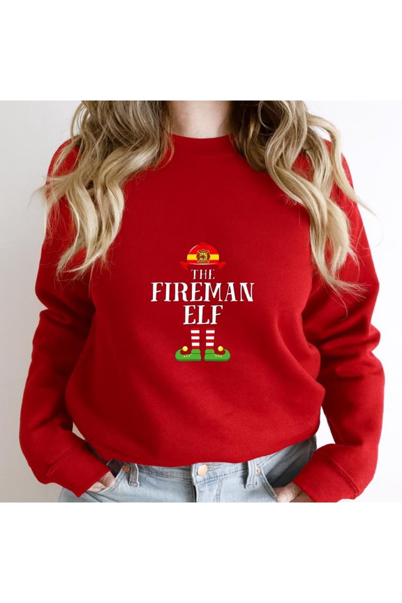 Fireman Fairy Funny Family Matching Christmas Group Fairy Pajama Gift Graphic - Perfect Birthday Present SW5242 Unisex Sweatshirt, Up to Size 5XL