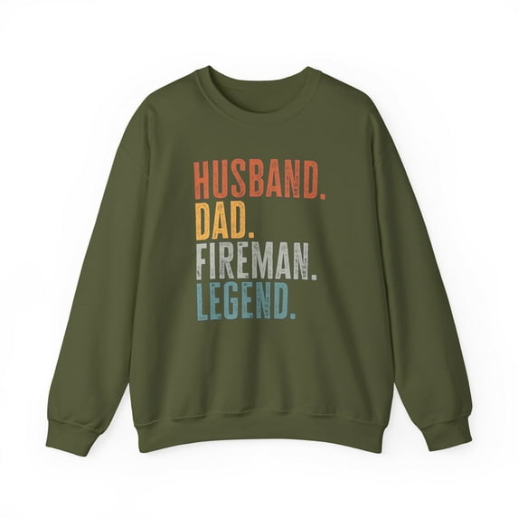 Fireman Firefighter Sweatshirt Gifts Crew Neck Shirt Long Sleeve Unisex