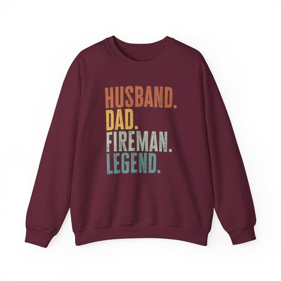 Fireman Firefighter Sweatshirt Gifts Crew Neck Shirt Long Sleeve Unisex