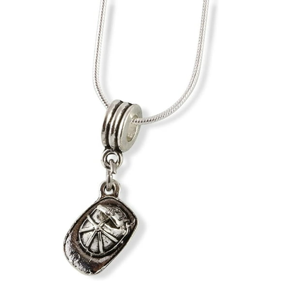 Fireman Helmet Snake Chain Necklace