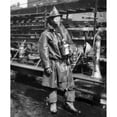 thumbnail image 1 of Fireman In Protective Gear Which Includes A Gas Mask. March 11 History (24 x 36), 1 of 2