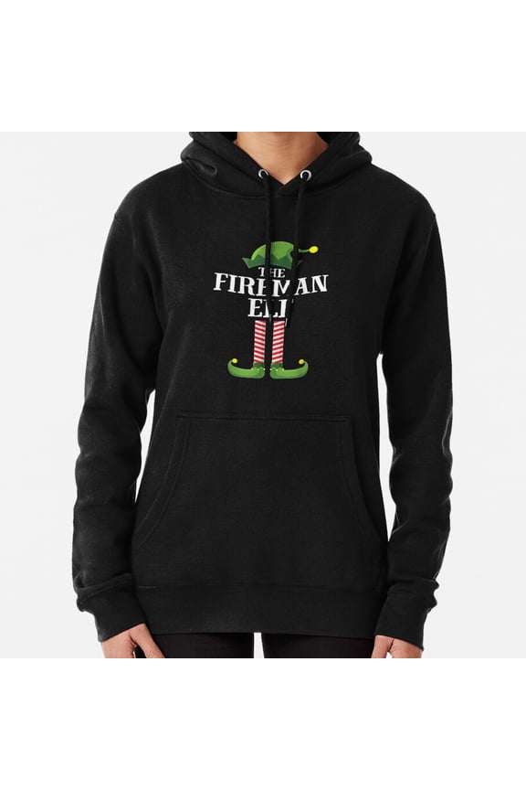 Fireman Matching Family Group Christmas Party Pajama Top Hoodie Shirt for Men & Women, up to Size 5XL