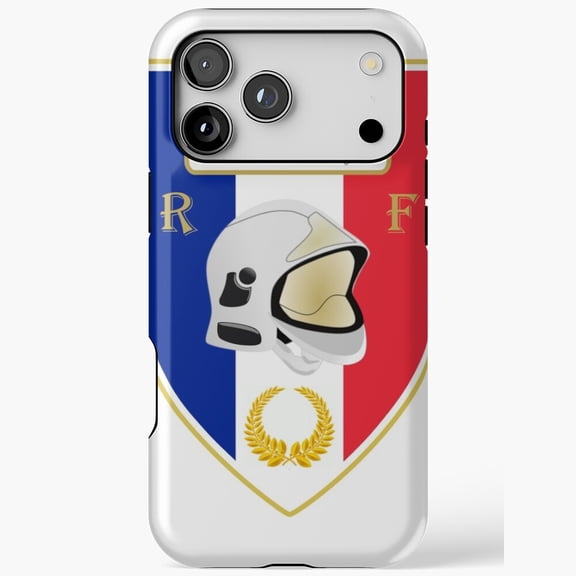 Fireman Patch Fire Department Art iPhone Case 17 16 15 14 13 12 11 Pro Max