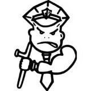 Fireman Picture Art - Kids Boys Bedroom Home Decor Sticker - Vinyl Wall Decal