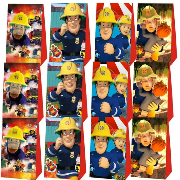 Fireman Sam Candy Bags Birthday Goodie Party Favor Decorations Treat Supplies