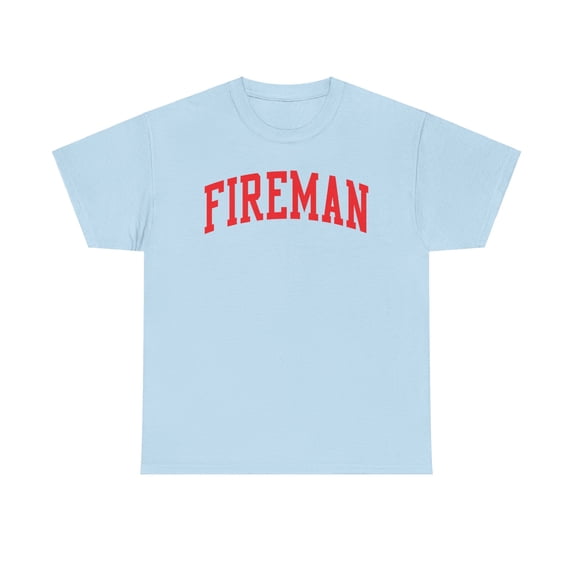 Fireman Shirt Gifts Tshirt Tee Crew Neck