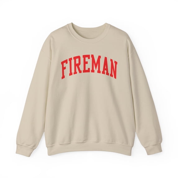 Fireman Sweatshirt Gifts Crew Neck Shirt Long Sleeve Unisex