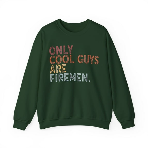Fireman Sweatshirt Gifts Crew Neck Shirt Long Sleeve Unisex