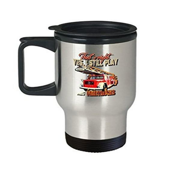 Fireman Travel Mug Stainless Steel Coffee Cup - Perfect Firefighter Gift - 14 Oz