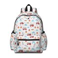 thumbnail image 1 of Fireman and Cloud White Pattern Backpack for School, Cute School Bag with Adjustable Shoulder Straps and Padded Back, 13.4"x11"x4.7", 1 of 5