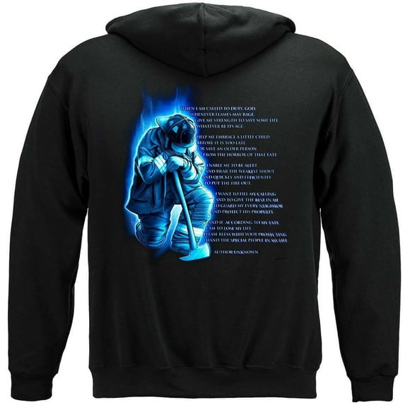 Fireman's Prayer Sweatshirt by , Black, 2XL