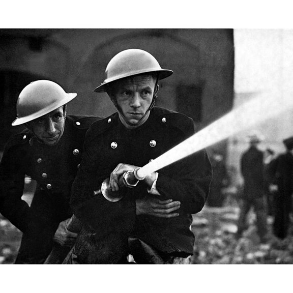 Firemen Training In A Combined War Exercise Over In Greater London In 1939. History (24 x 18)