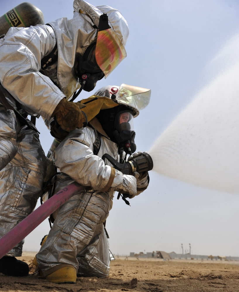 Firemen learn how to effectively work together during an emergency situation Canvas Art - Stocktrek Images (26 x 32)