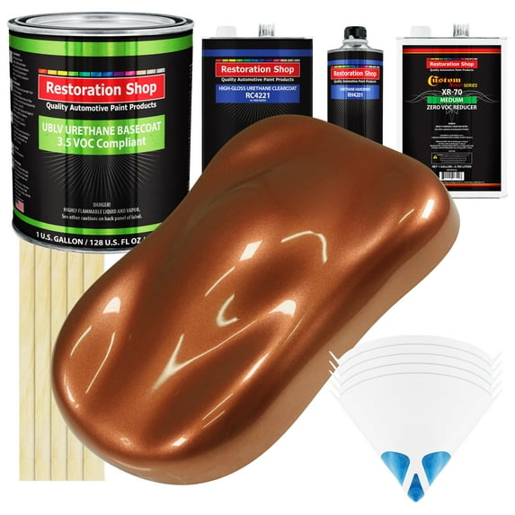 Firemist Copper Gallon Low VOC URETHANE BASECOAT CLEARCOAT Car Auto Paint Kit