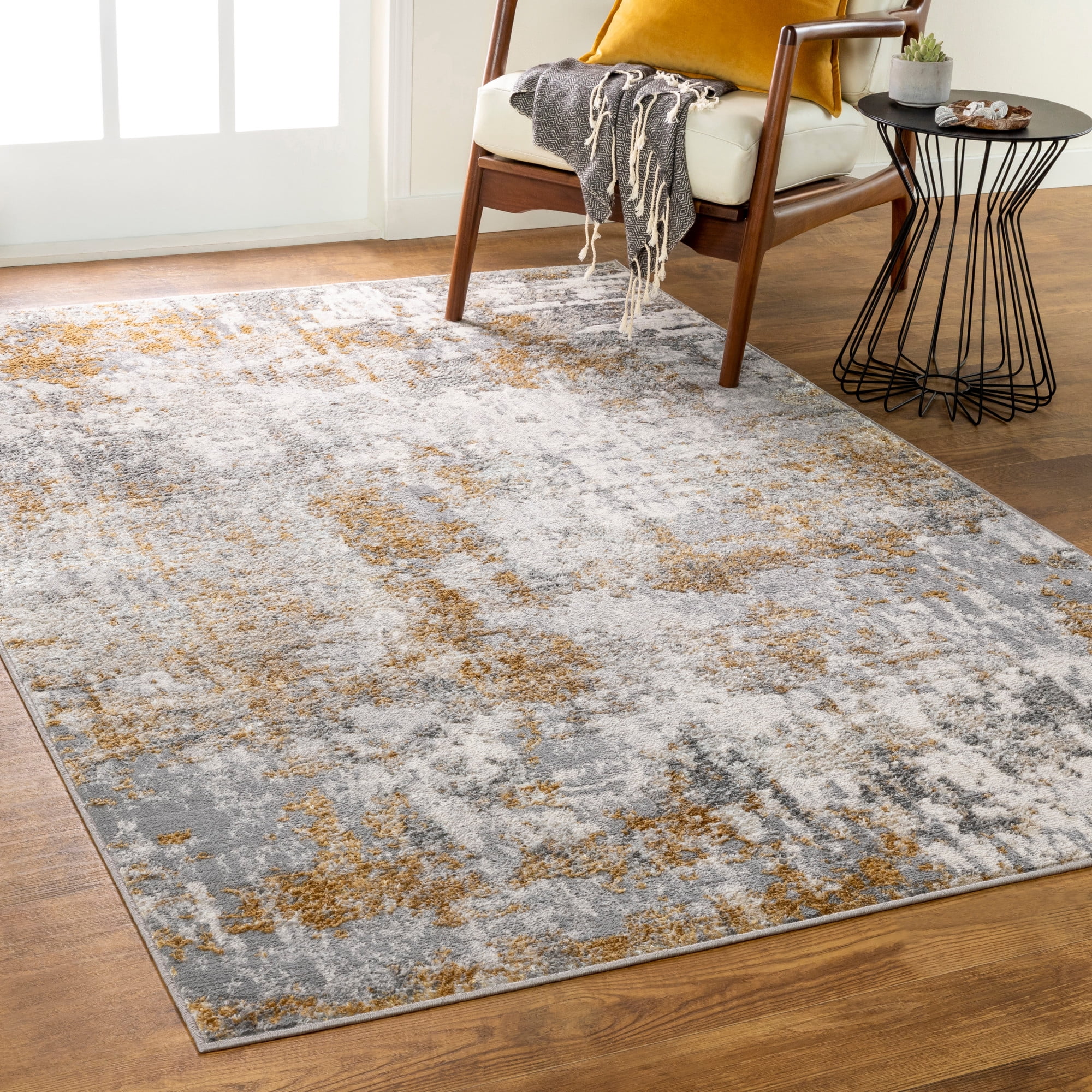 Firenze Grey/Beige 9' x 12' Modern Rectangle Area Rug