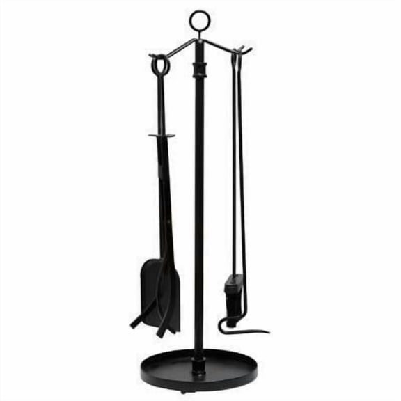 Fireplace 3-Piece Tool Set in Black