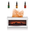 thumbnail image 1 of Fireplace Aroma Diffuser with Simulated Flame Effect, Ultrasonic Flame Humidifier with 7-Color Ambient Light, Essential Oil Diffuser with Remote Control & Timer, Quiet Diffuser for Home Office, 1 of 8